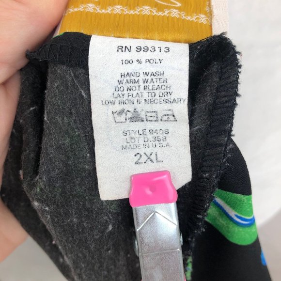 Vintage Rikki Sue Floral  Resort Top Retro Blouse Button Down Shirt 2XL - Picture 7 of 8